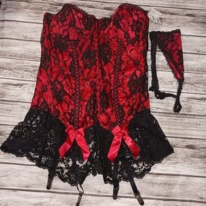 Frederick's Of Hollywood Corset Set Size 36